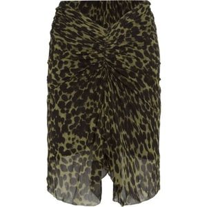 Isabel Marant Etoile Collen Gathered Leopard Skirt